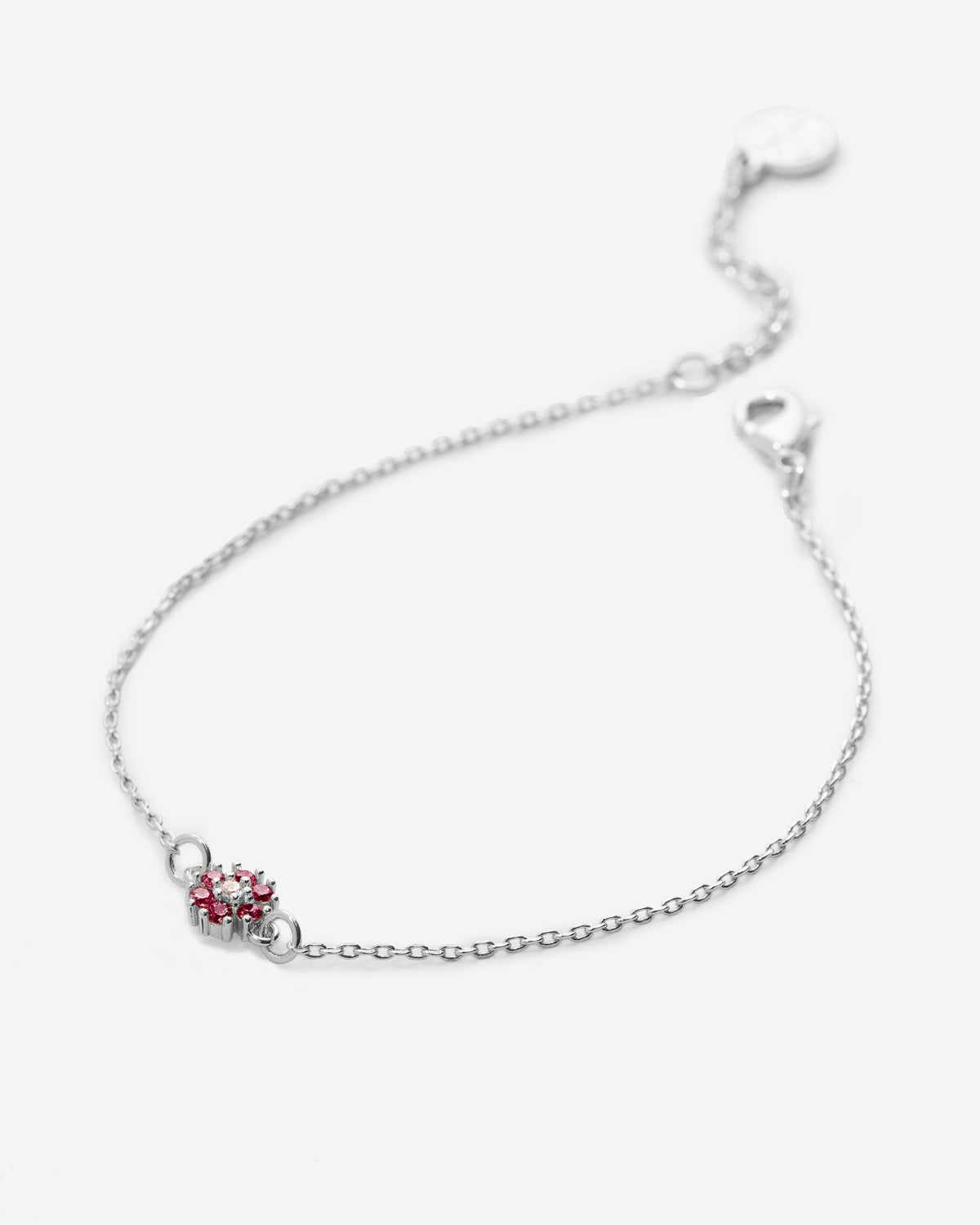 Bryan Anthonys Bloom Silver Hot Pink Dainty Bracelet Macro