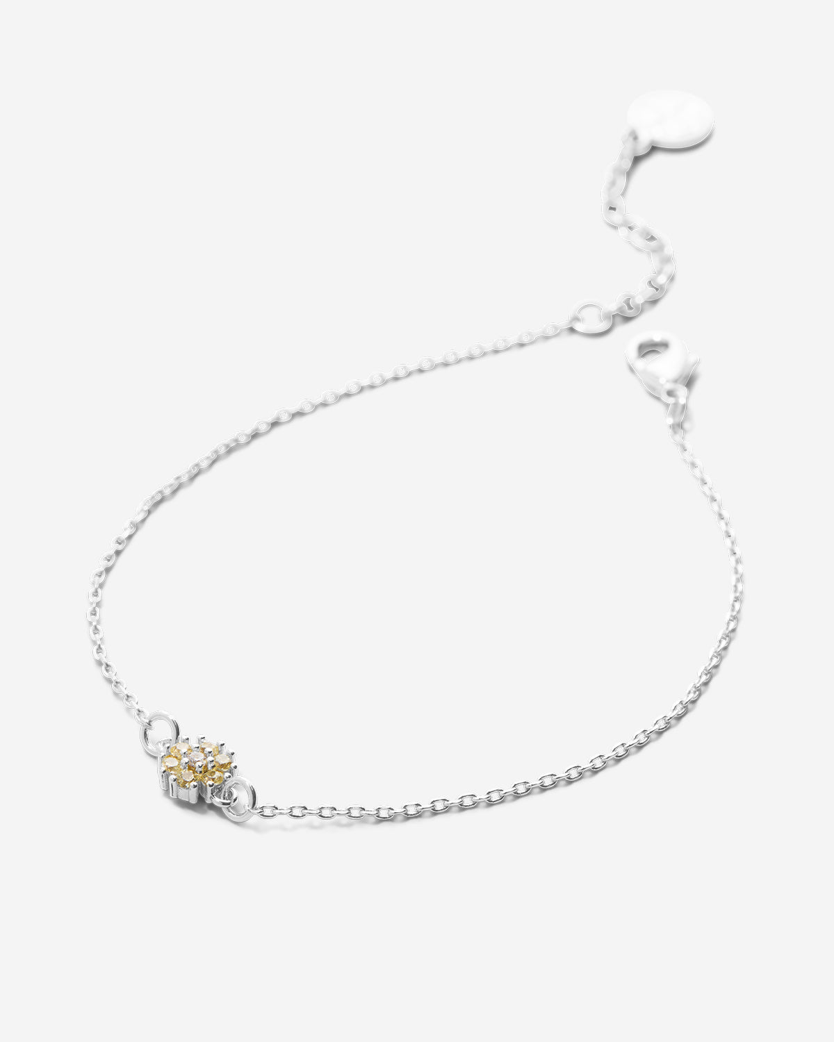 Bryan Anthonys Bloom Silver Yellow Dainty Bracelet Macro