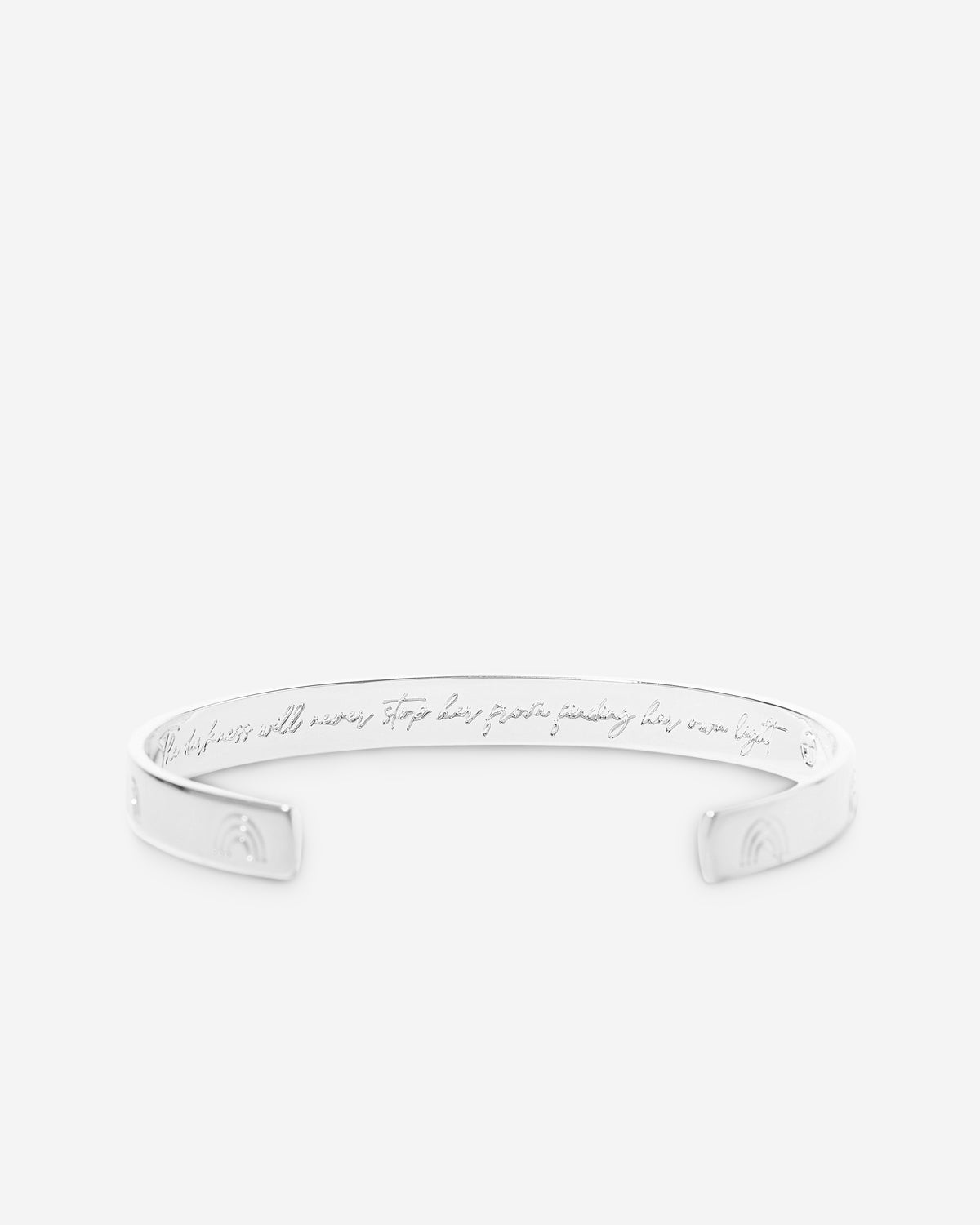 Bryan Anthonys Overcome Silver Engraved Cuff Back Macro