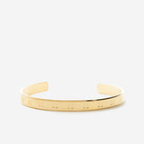 Bryan Anthonys Pause Engraved Cuff Outside Gold
