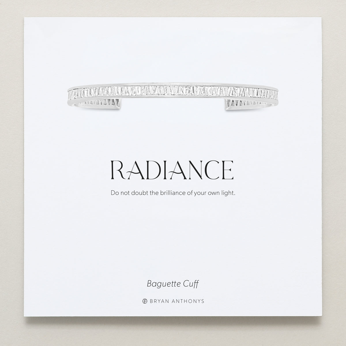 Bryan Anthonys Radiance Collection Baguette Cuff Silver On Card