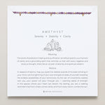Bryan Anthonys Amethyst Healing Stone Gold Beaded Bracelet On Card