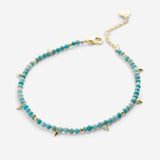 Bryan Anthonys Turquoise Healing Stone Gold Beaded Bracelet Macro
