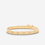 Bryan Anthonys Strength Gold Hinged Bracelet with Crystals Macro