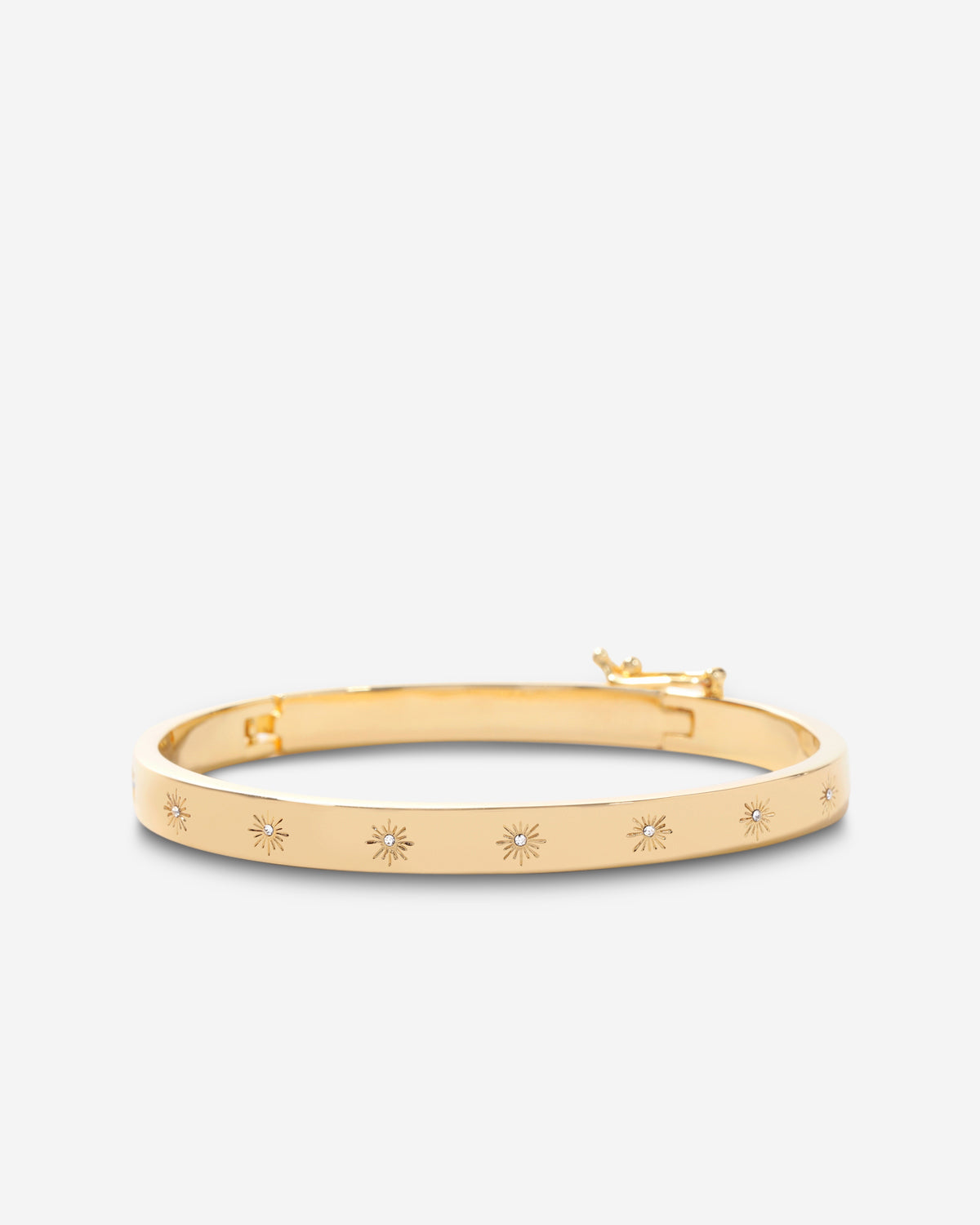 Bryan Anthonys Strength Gold Hinged Bracelet with Crystals Macro