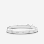 Bryan Anthonys Strength Silver Hinged Bracelet with Crystals Macro