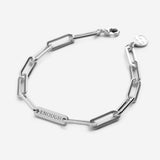 Bryan Anthonys I Am Enough Silver Paperclip Chain Bracelet Macro