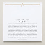 Bryan Anthonys Just For Luck Wishbone Gold Bracelet On Card
