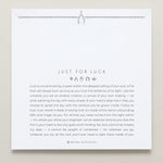 Bryan Anthonys Just For Luck Wishbone Silver Bracelet On Card