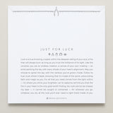 Bryan Anthonys Just For Luck Wishbone Silver Bracelet On Card