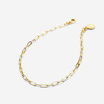 Bryan Anthonys Layers of You Connected Gold Delicate Gold Paperclip Chain Bracelet Macro