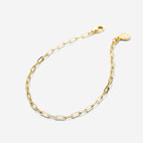 Bryan Anthonys Layers of You Connected Gold Delicate Gold Paperclip Chain Bracelet Macro