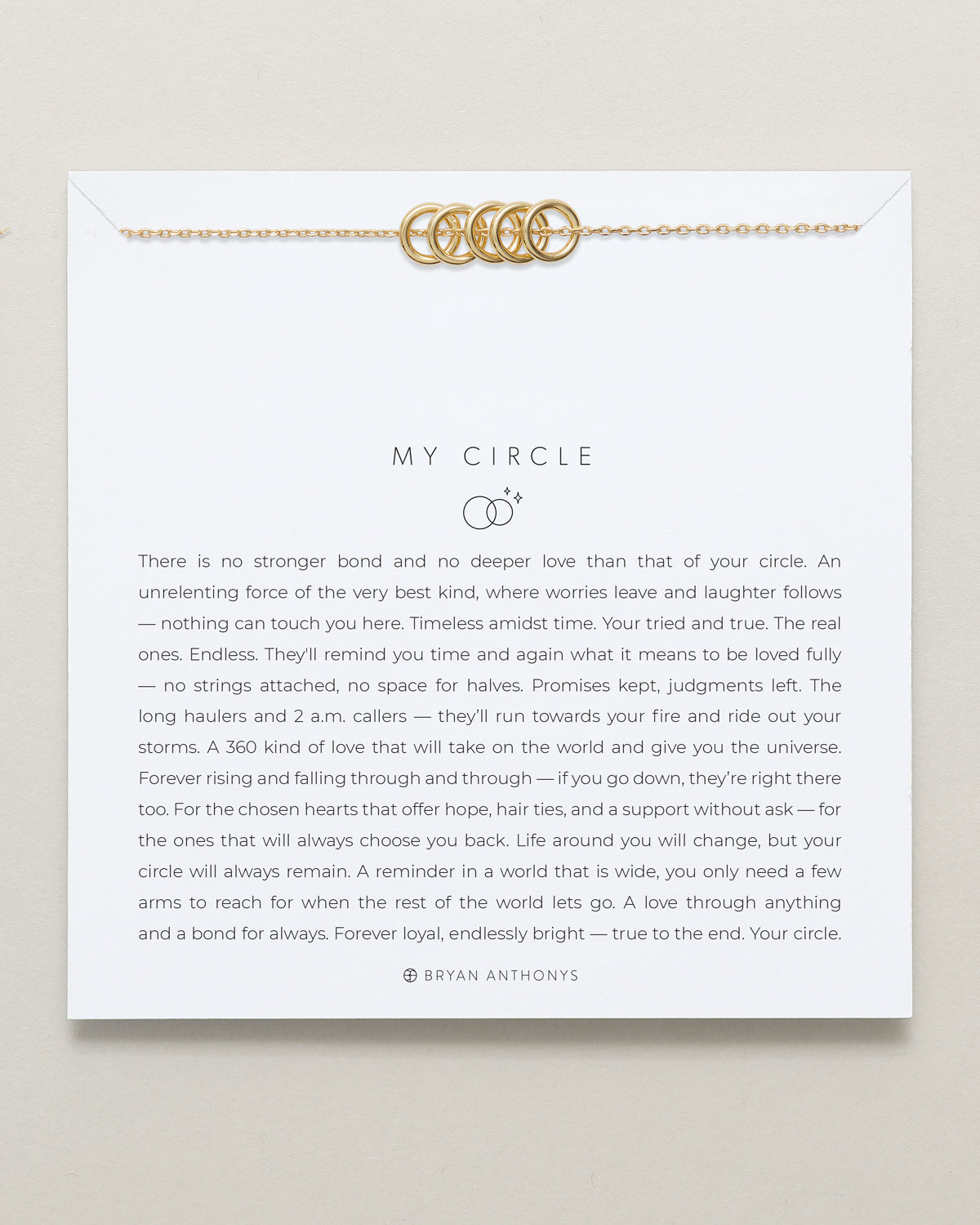 Bryan Anthonys My Circle Friendship Dainty Bracelet Gold