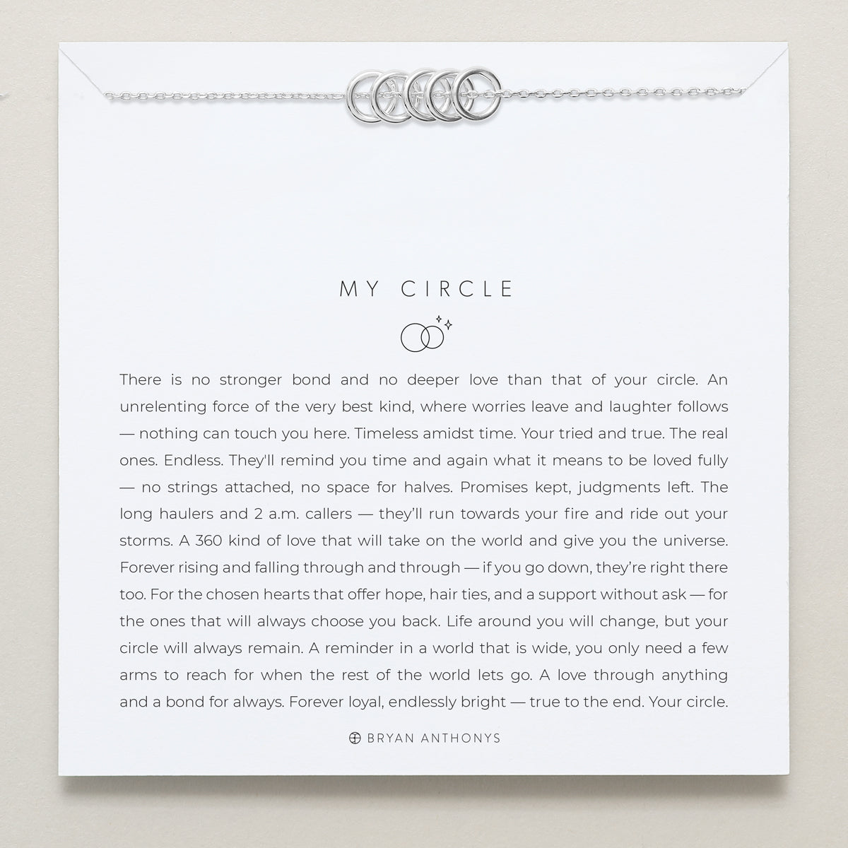 Bryan Anthonys My Circle Friendship Dainty Bracelet Silver