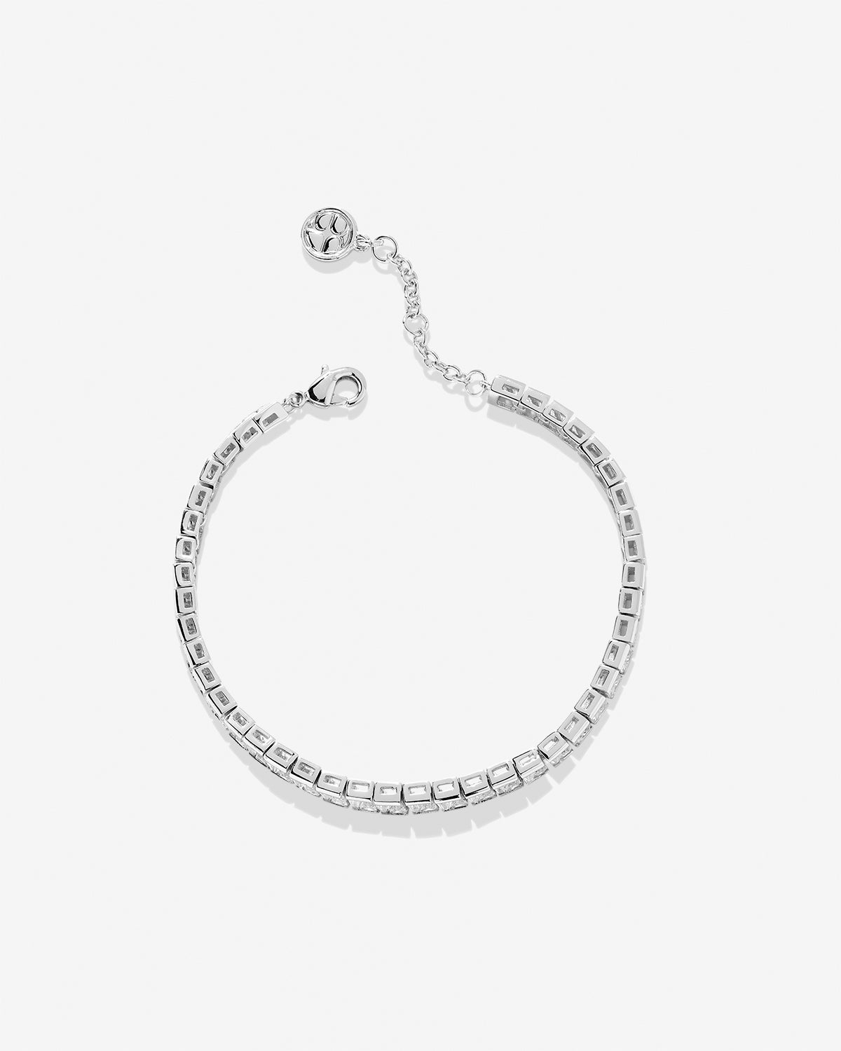 Bryan Anthonys Radiance Collection Baguette Tennis Bracelet Silver
