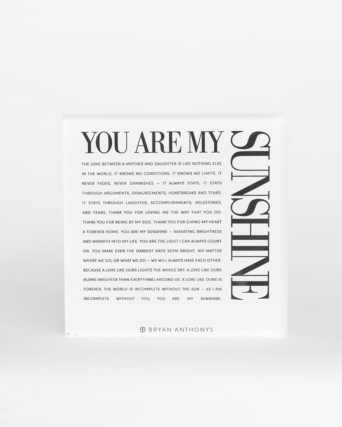 You Are My Sunshine — Story Display