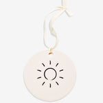 Bryan Anthonys You Are My Sunshine Mother Daughter White Ceramic Holiday Ornament in Black