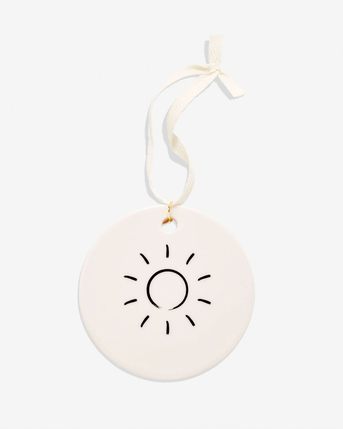 Bryan Anthonys You Are My Sunshine Mother Daughter White Ceramic Holiday Ornament in Black