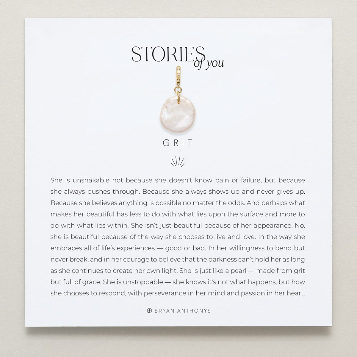 Stories of You — Grit Charm showcase