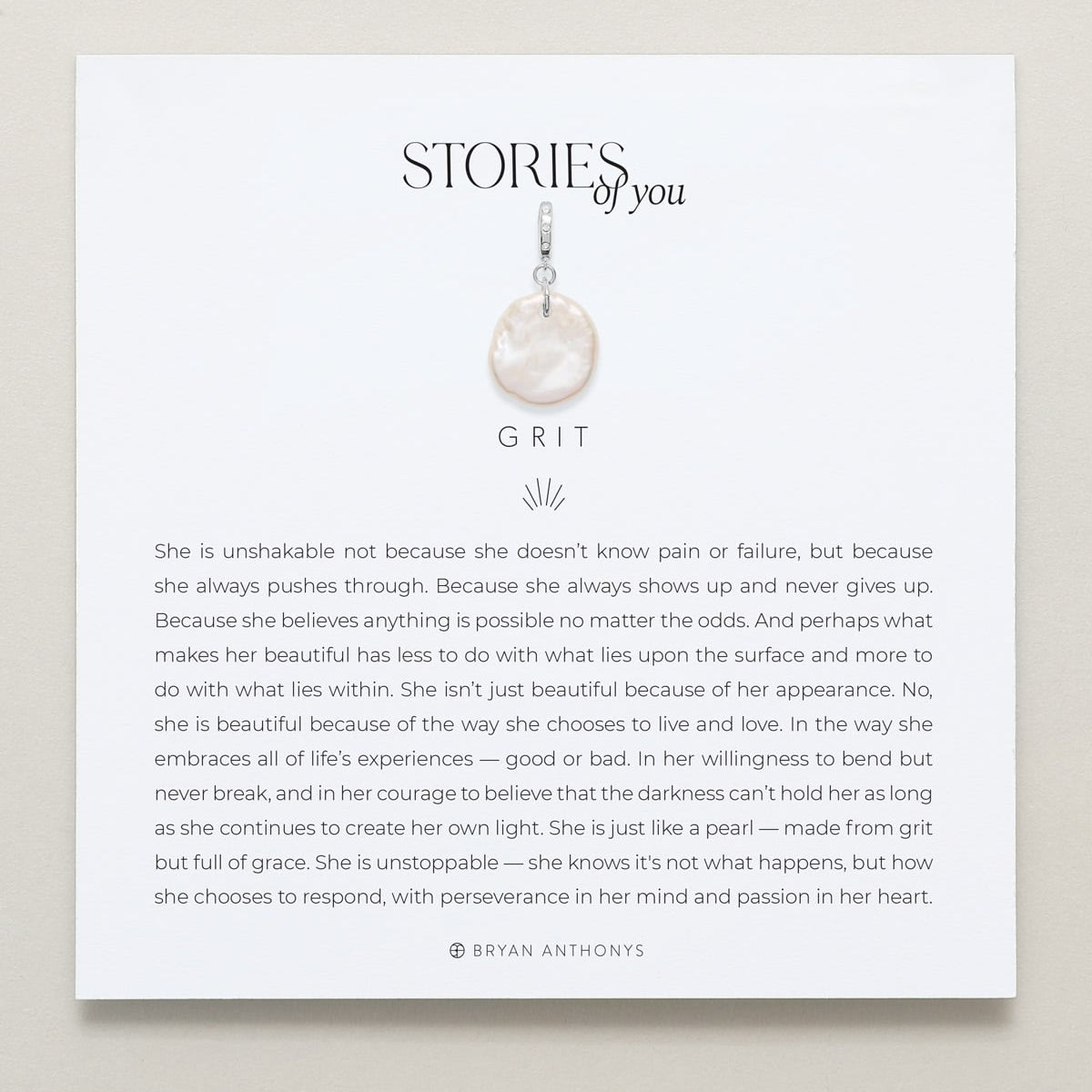 Stories of You — Grit Charm showcase