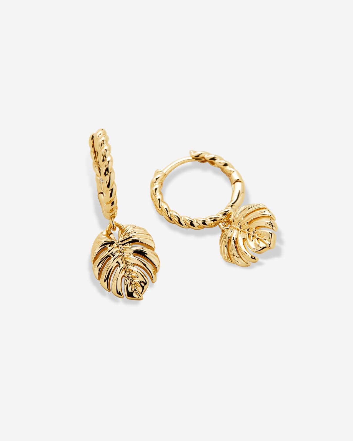 Bryan Anthonys Gold Breathe Huggie Earrings Macro