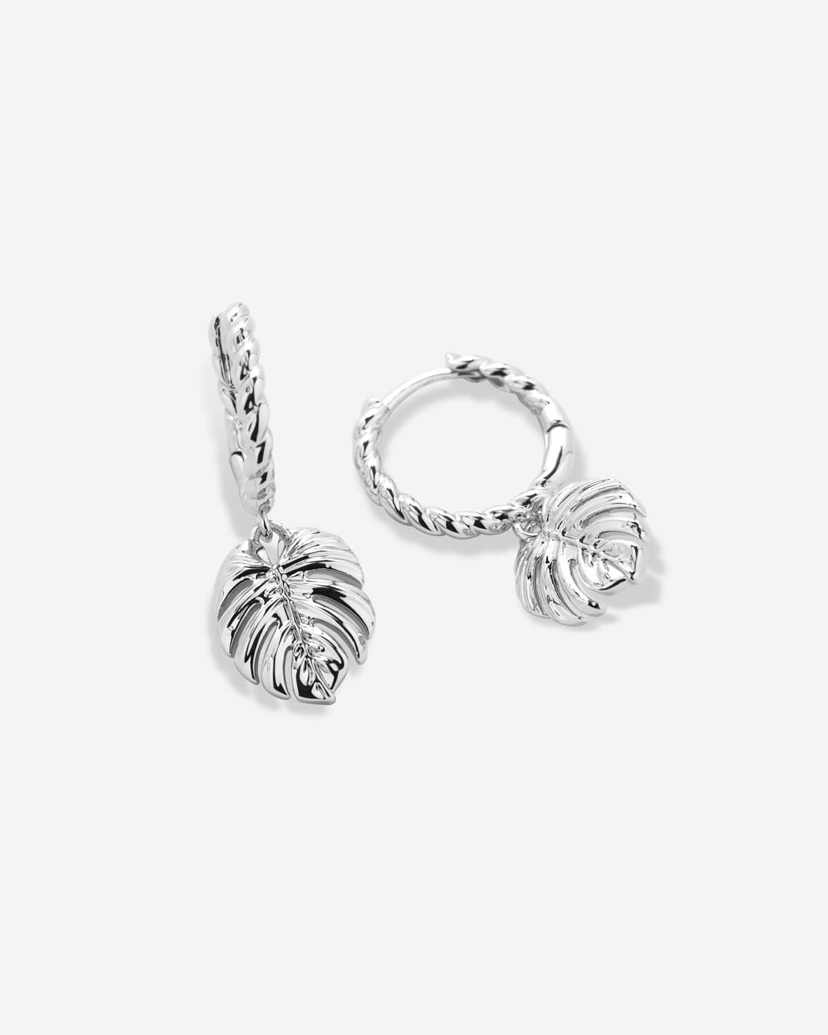 Bryan Anthonys Silver Breathe Huggie Earrings Macro