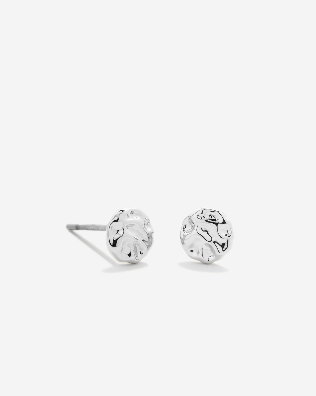 Bryan Anthonys Silver Depth Stud Earrings Macro