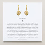 Bryan Anthonys Gold Breathe Huggie Earrings On Card