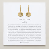 Bryan Anthonys Gold Sea Seeker Huggie Earrings On Card