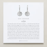 Bryan Anthonys Silver Sea Seeker Huggie Earrings On Card