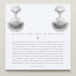 Bryan Anthonys Silver Be Your Own Kind Of Beautiful Statement Earrings On Card
