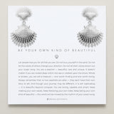 Bryan Anthonys Silver Be Your Own Kind Of Beautiful Statement Earrings On Card