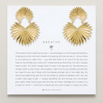 Bryan Anthonys Gold Breathe Statement Earrings On Card