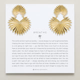 Bryan Anthonys Gold Breathe Statement Earrings On Card