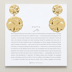 Bryan Anthonys Gold Depth Statement Earrings On Card