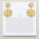 Bryan Anthonys Gold Depth Statement Earrings On Card