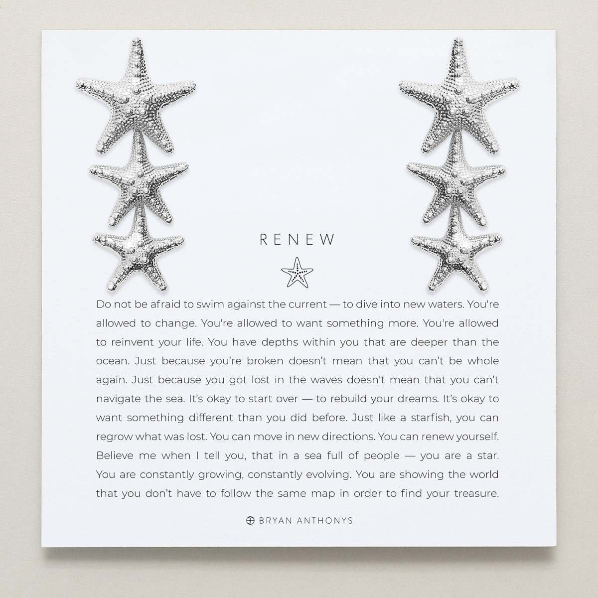 Bryan Anthonys Silver Renew Statement Earrings On Card