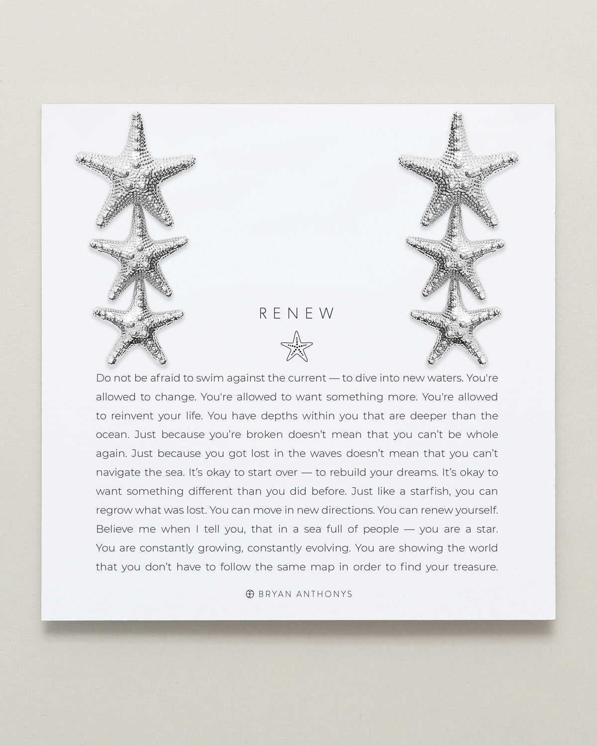 Bryan Anthonys Silver Renew Statement Earrings On Card