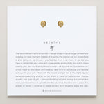 Bryan Anthonys Gold Breathe Stud Earrings On Card
