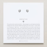 Bryan Anthonys Silver Breathe Stud Earrings On Card