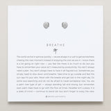 Bryan Anthonys Silver Breathe Stud Earrings On Card