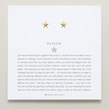 Bryan Anthonys Gold Renew Stud Earrings On Card