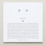 Bryan Anthonys Silver Renew Stud Earrings On Card