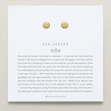 Bryan Anthonys Gold Sea Seeker Stud Earrings On Card