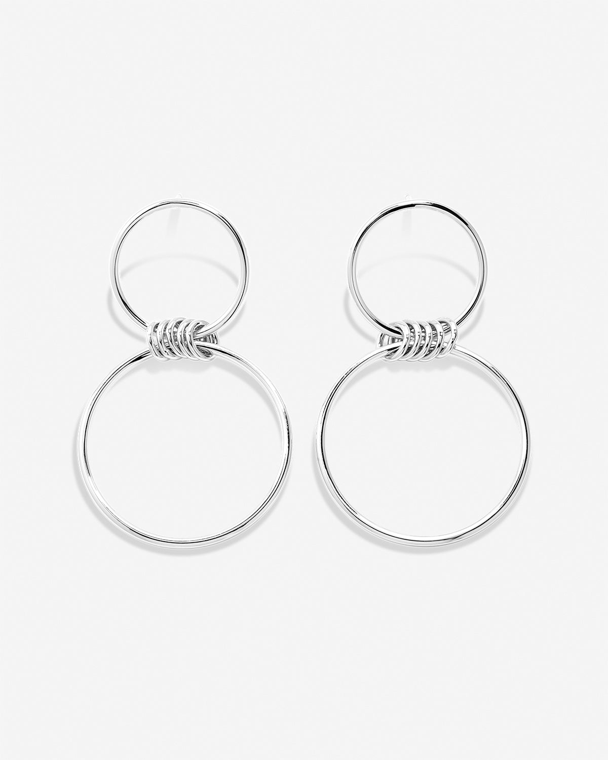 Bryan Anthonys My Circle Statement Earrings Silver