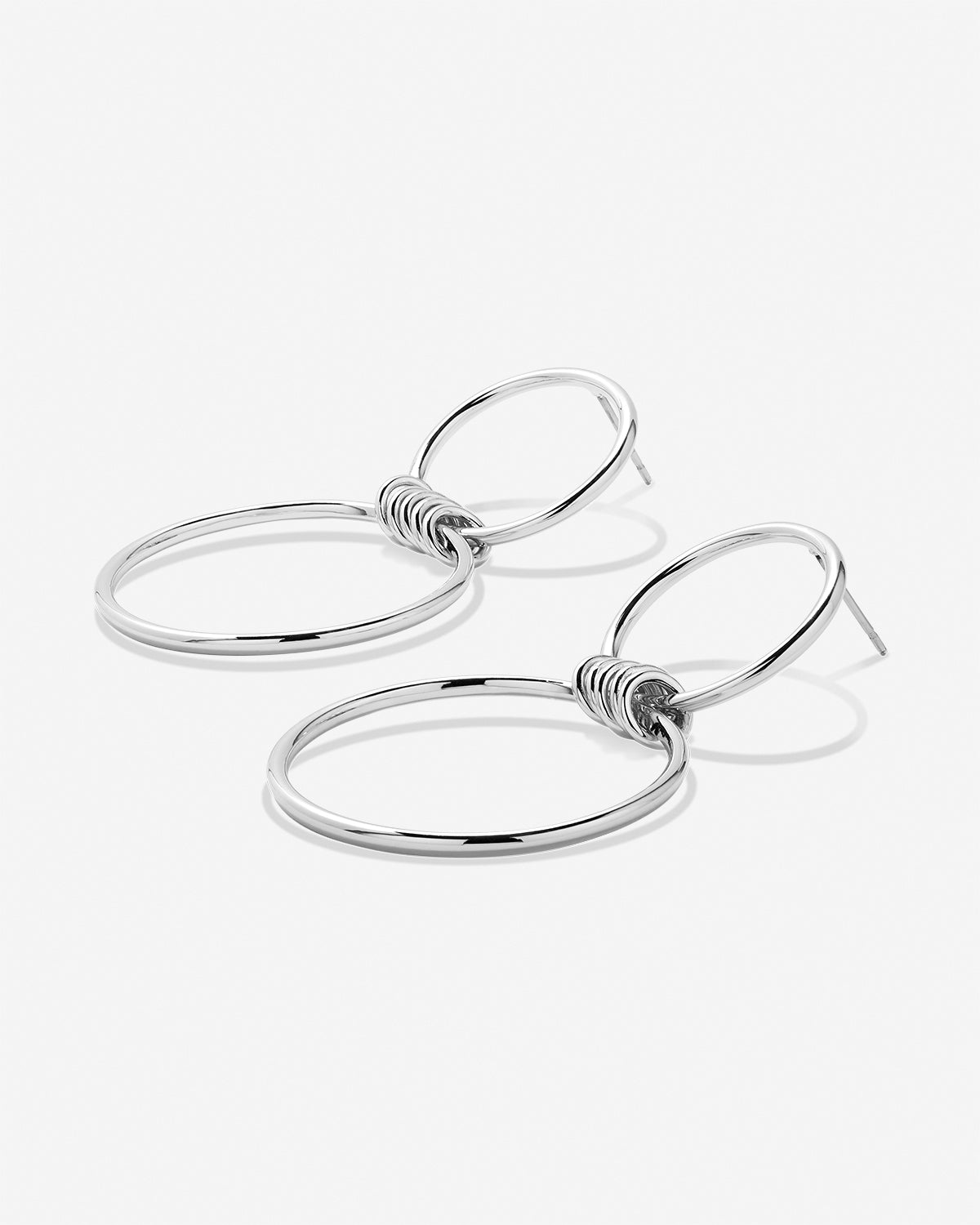 Bryan Anthonys My Circle Statement Earrings Silver