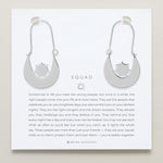 Squad Hoop Earrings in silver finish