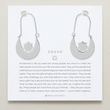 Squad Hoop Earrings in silver finish