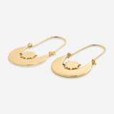 Squad Hoop Earrings showcase in 14k gold finish