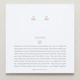 Bryan Anthonys Gold Squad Crystal Stud Earrings On Card